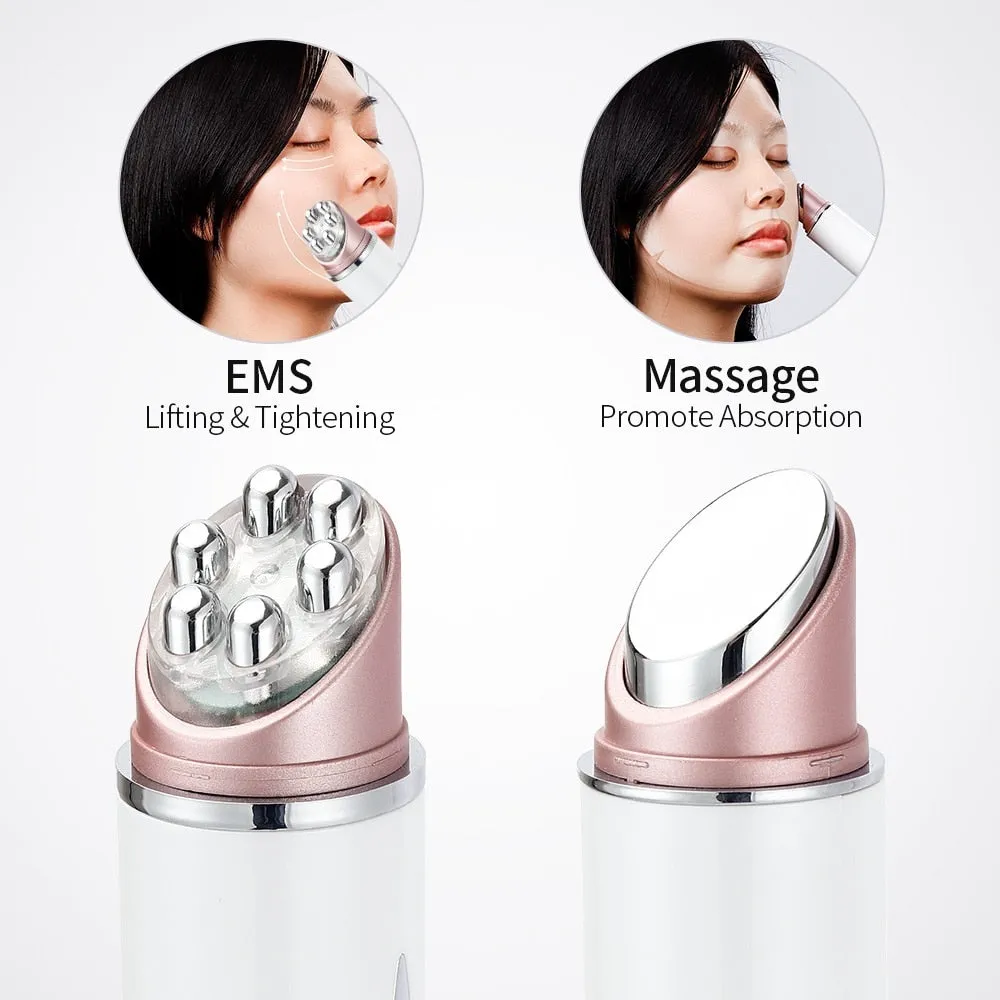 Multifunction LED Photon Therapy High Vibration EMS Heating Massage Face Eye Massager Skin Lifting Anti Wrinkle SPA Facial Tools