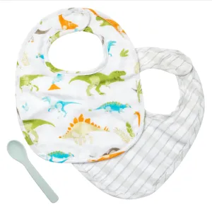 Muslin Bib Set - Dinosaur