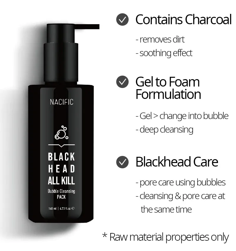 NACIFIC Blackhead All Kill Bubble Cleansing Pack 140ML