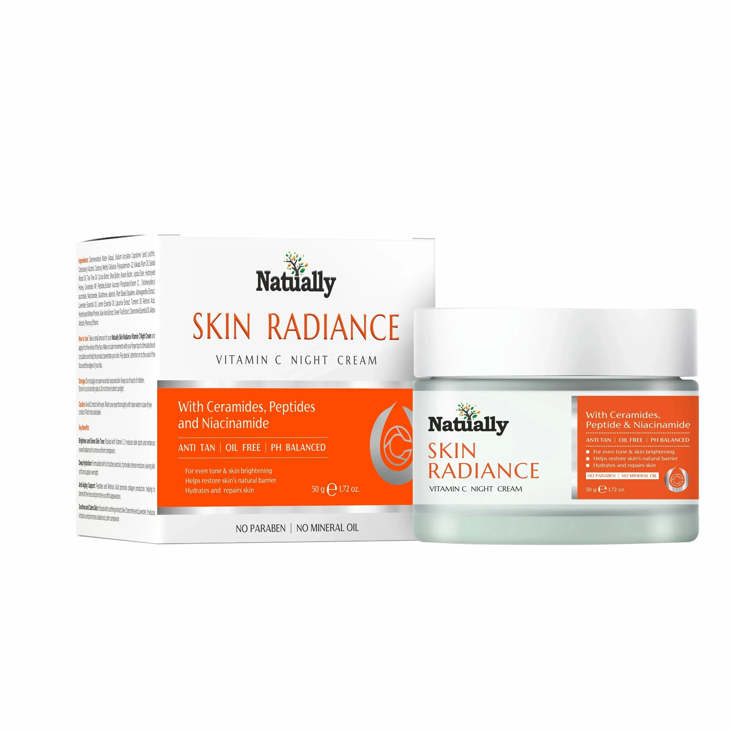 NATUALLY Skin Radiance Vitamin C Day & Night Cream COMBO | 50gm each