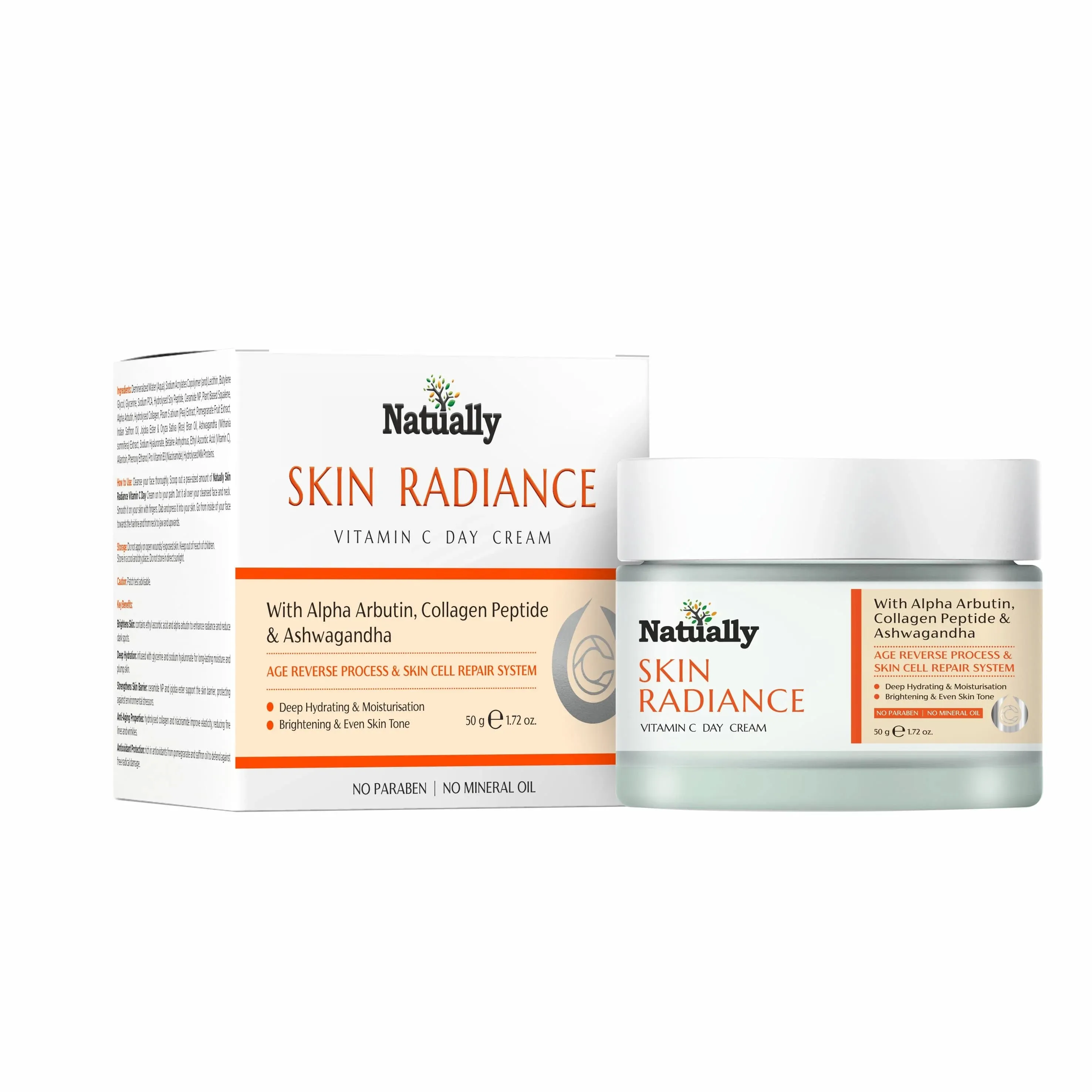 NATUALLY Skin Radiance Vitamin C Day & Night Cream COMBO | 50gm each