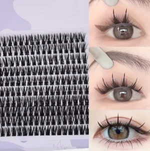NEW 160 Rows Cluster Lashes Faux Mink Eyelashes Cluster Natural Eyelash Extension 3D Russia Strip Individual Eyelashes Cluster
