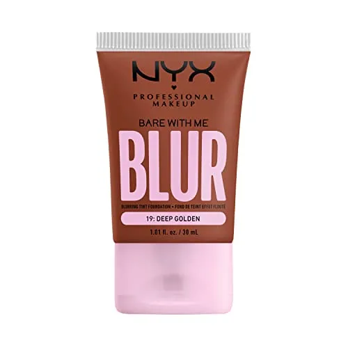 NYX PROFESSIONAL MAKEUP, Bare With Me, Tint Foundation, Medium buildable coverage, 12h hydration, Lightweight matte finish - 19 DEEP GOLDEN