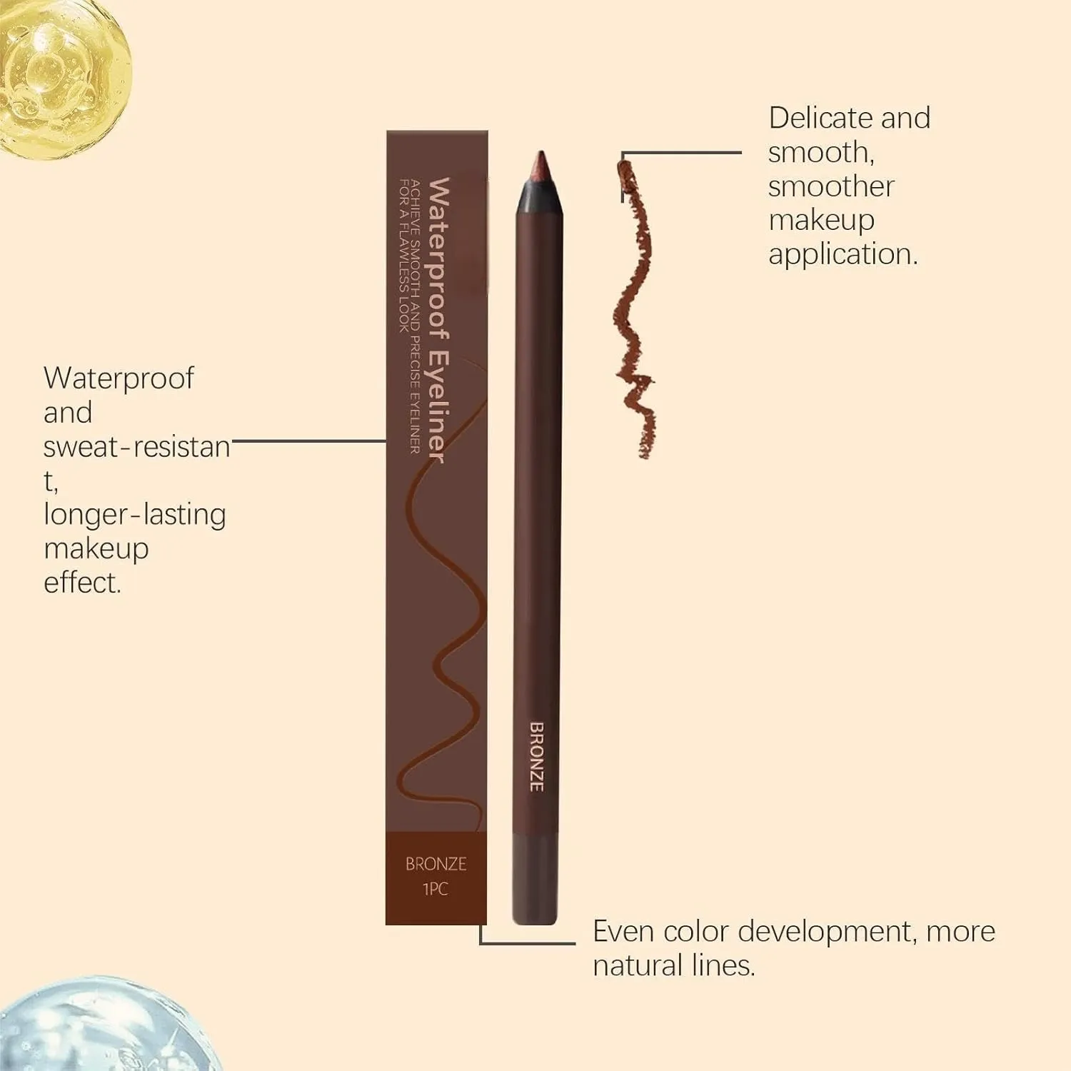 Occasionalous Eyeliner, Occasionals Eyeliner, Occasionals Waterproof Eyeliners, Occasionalous Eye Liner, 24 Hr Waterproof Eyeliners Duo Sharpenable Eye Pencil, Long-Lasting Eye Makeup (2pcsGraphite)