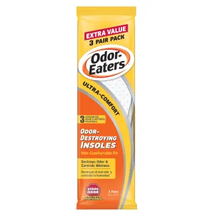Odor Eaters Ultra Comfort Foot Odor Insoles, 3 Pairs
