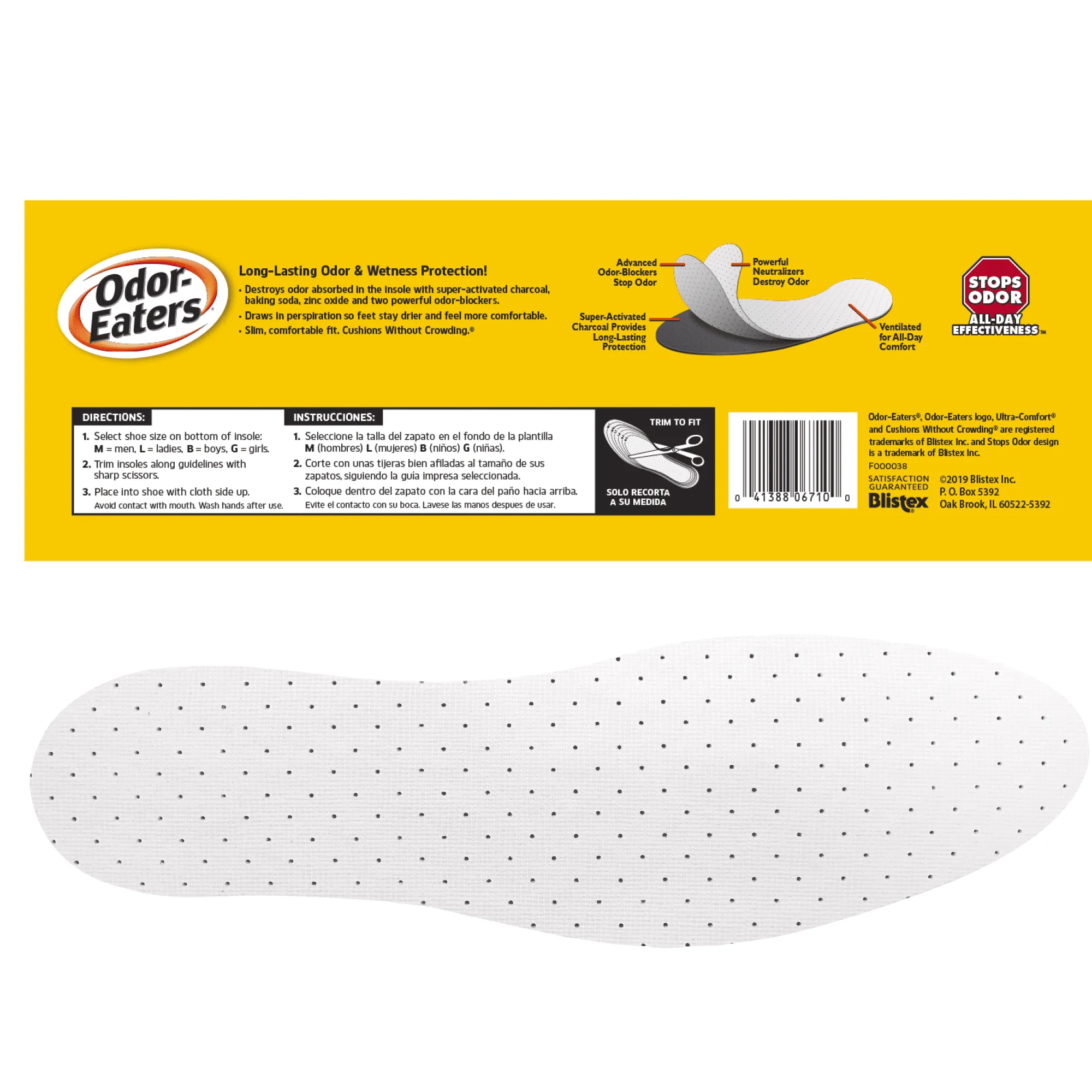 Odor Eaters Ultra Comfort Foot Odor Insoles, 3 Pairs