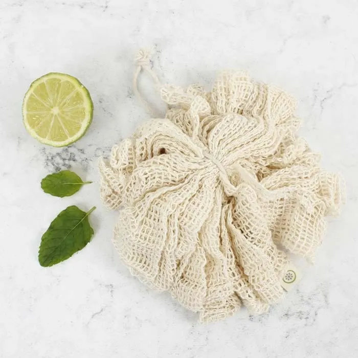 Organic Cotton Shower   Bath Puff