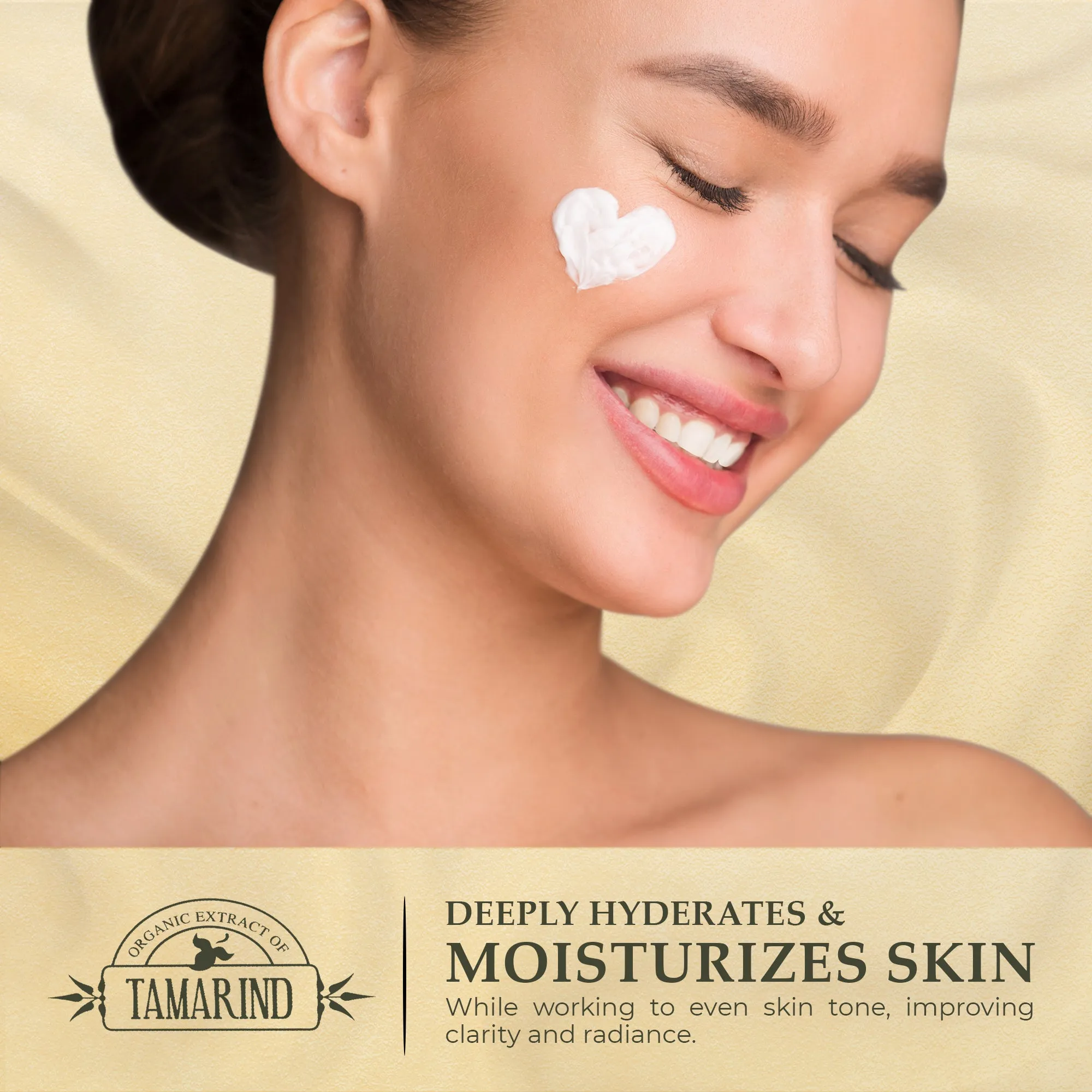 Organic Extract of Tamarind Brightening Cream Tube - 50g / 1.76 Oz