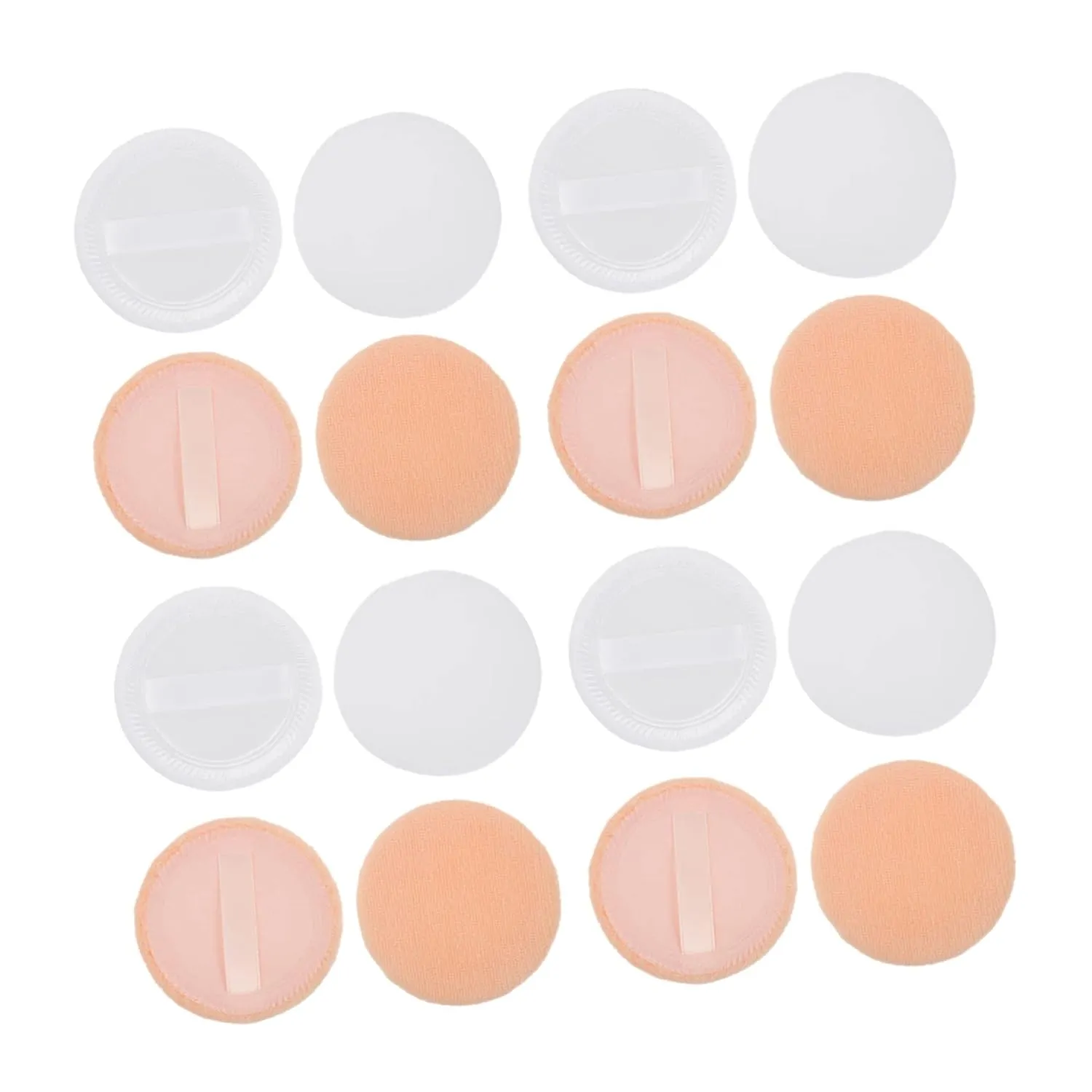 PartyKindom 20Pcs Powder Puff Soft Velour Makeup Sponges for Foundation Concealer Washable and Easy to Clean Includes Skin Color for Face Application