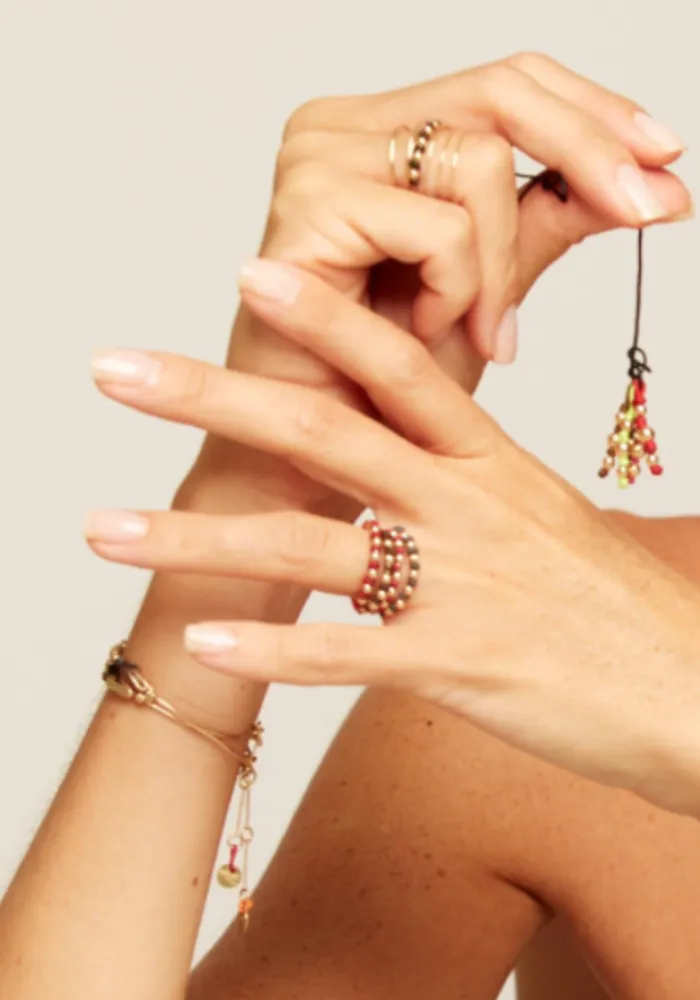 Pendentif  Noir Sublime Trio De Perles Or
