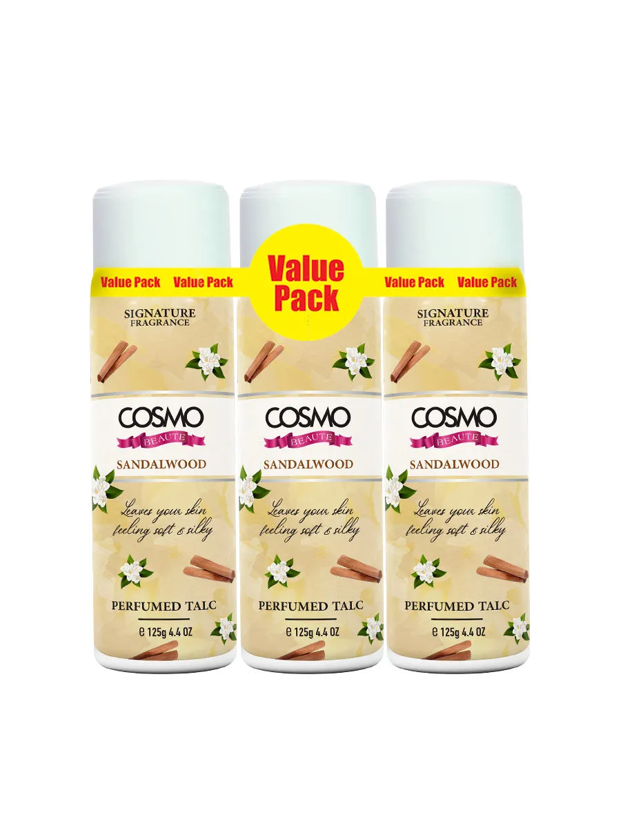 PERFUMED TALC GIFT SET - SANDALWOOD 3PC