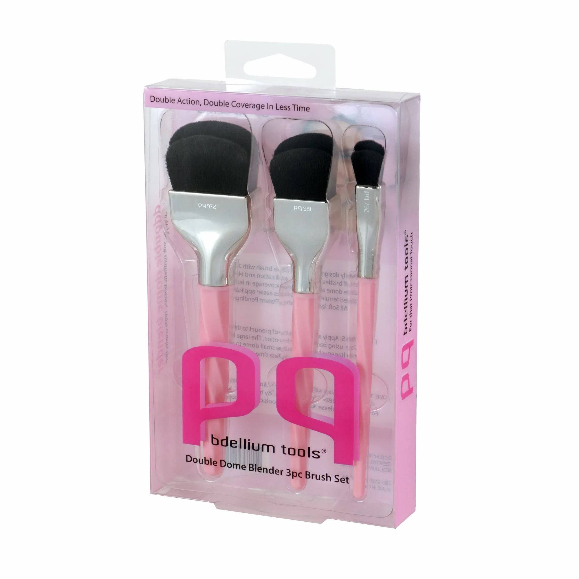 Pink Double Dome Blender 3pc. Brush Set