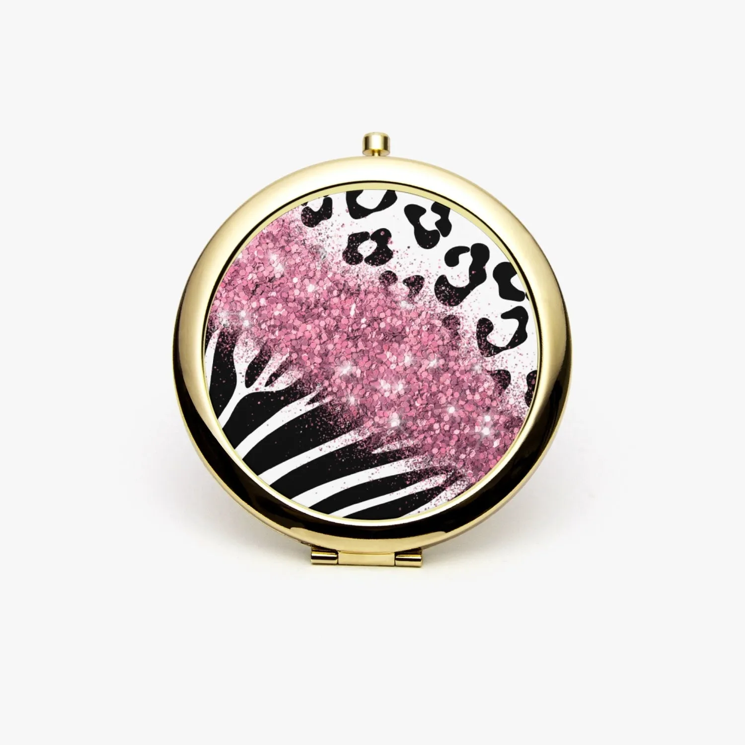 Pink Glitter | Compact Mirror