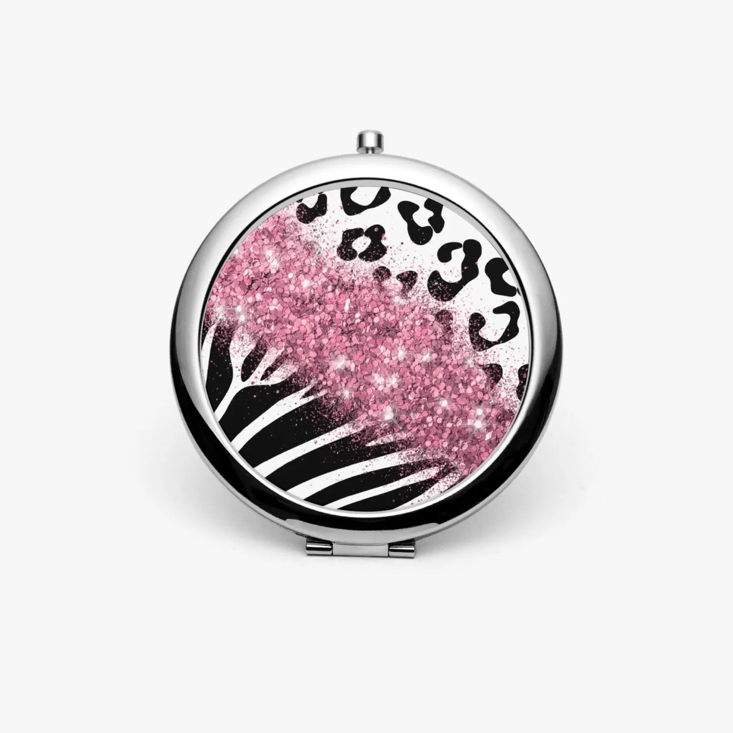 Pink Glitter | Compact Mirror
