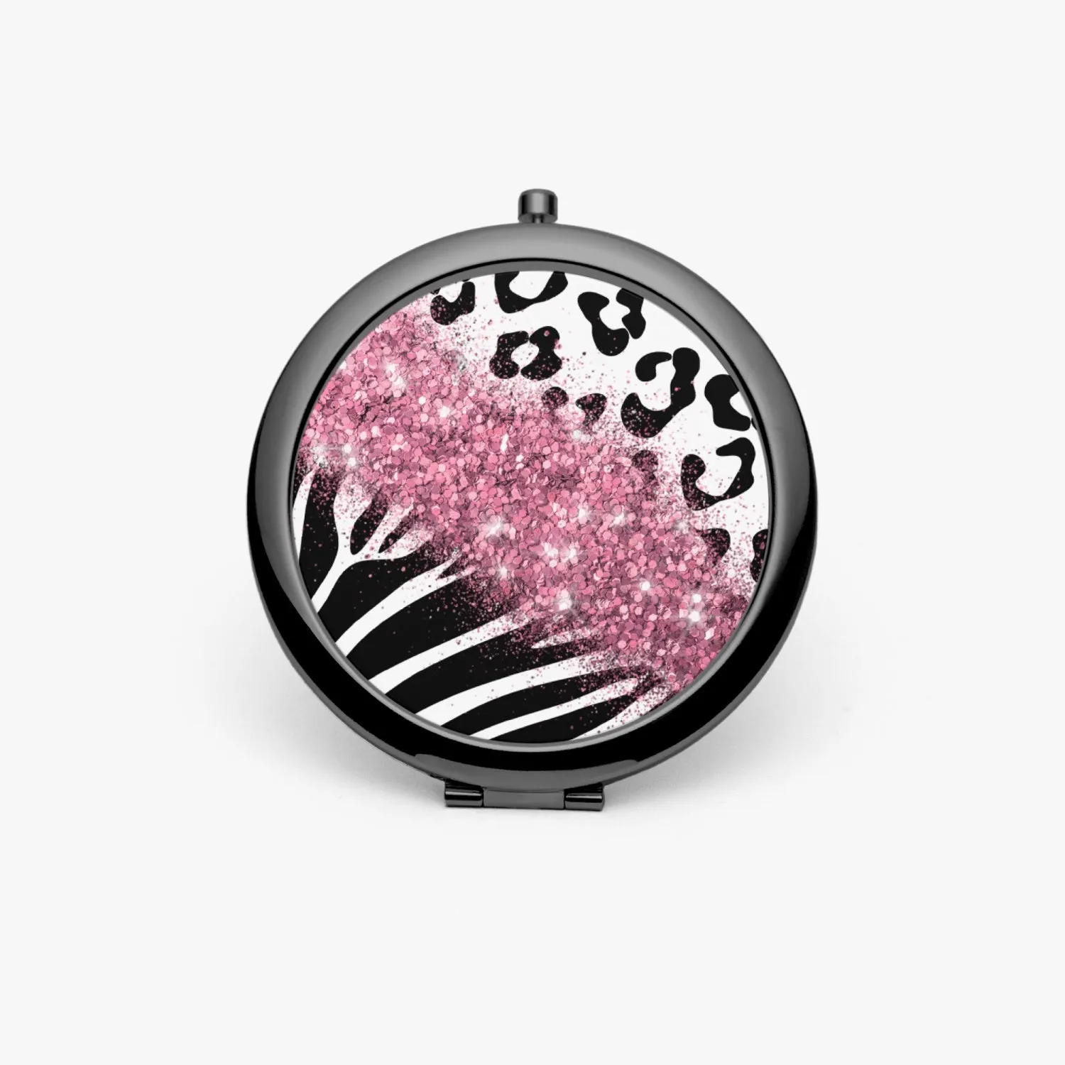 Pink Glitter | Compact Mirror