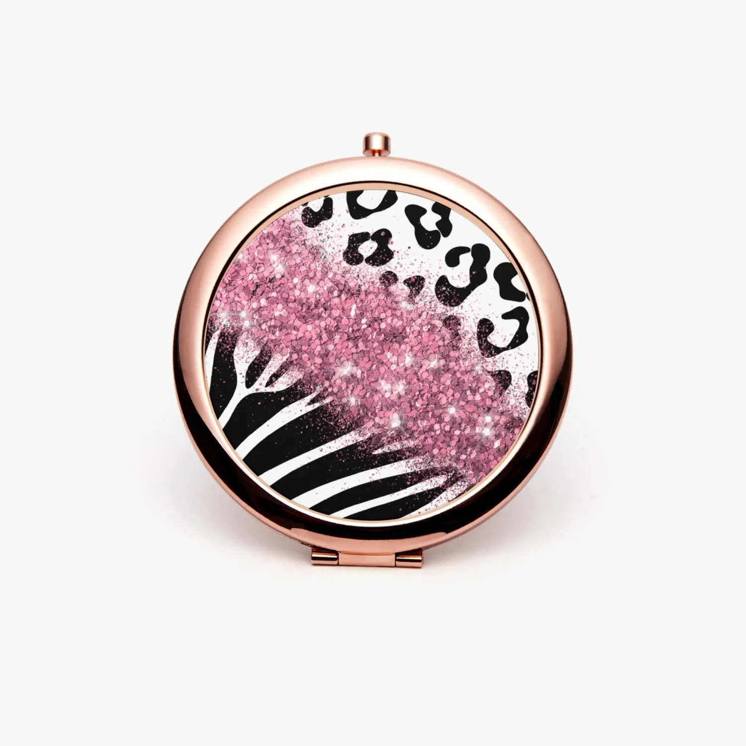 Pink Glitter | Compact Mirror