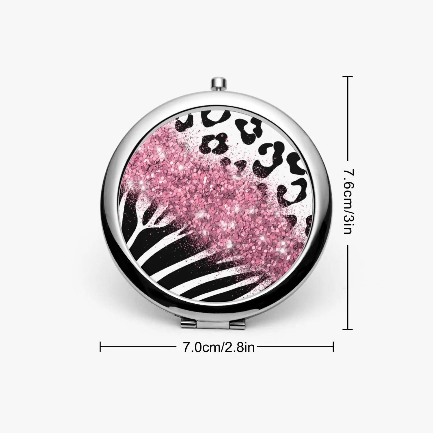 Pink Glitter | Compact Mirror