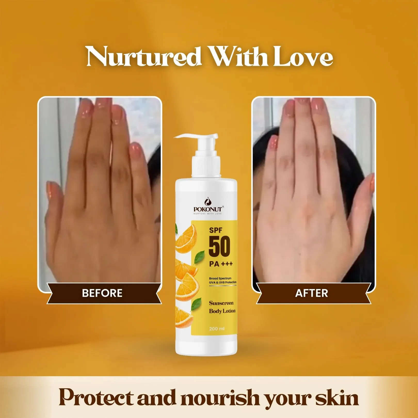 Pokonut Sunscreen Body Lotion | SPF 50 PA    | 200ML