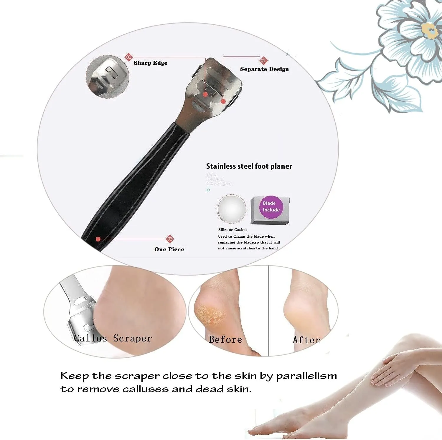 Professional Pedicure Kit, 26 in 1 Stainless Steel Foot Care Tools with Foot File and Callus Remover for Men Women Travel