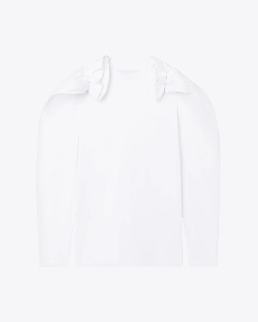 PUFF SLEEVES JERSEY T-SHIRT - WHITE