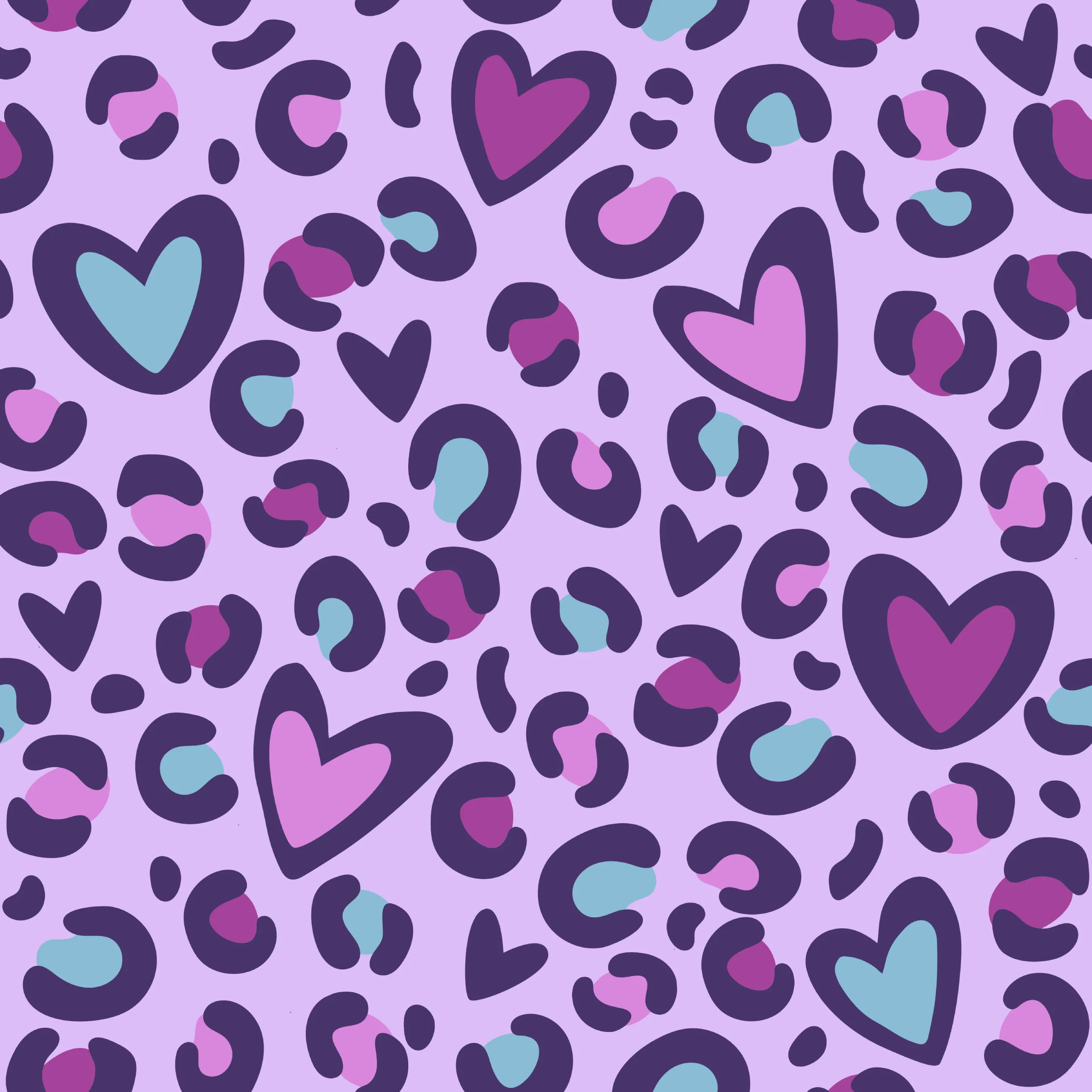 Purple Leopard- Bouffant