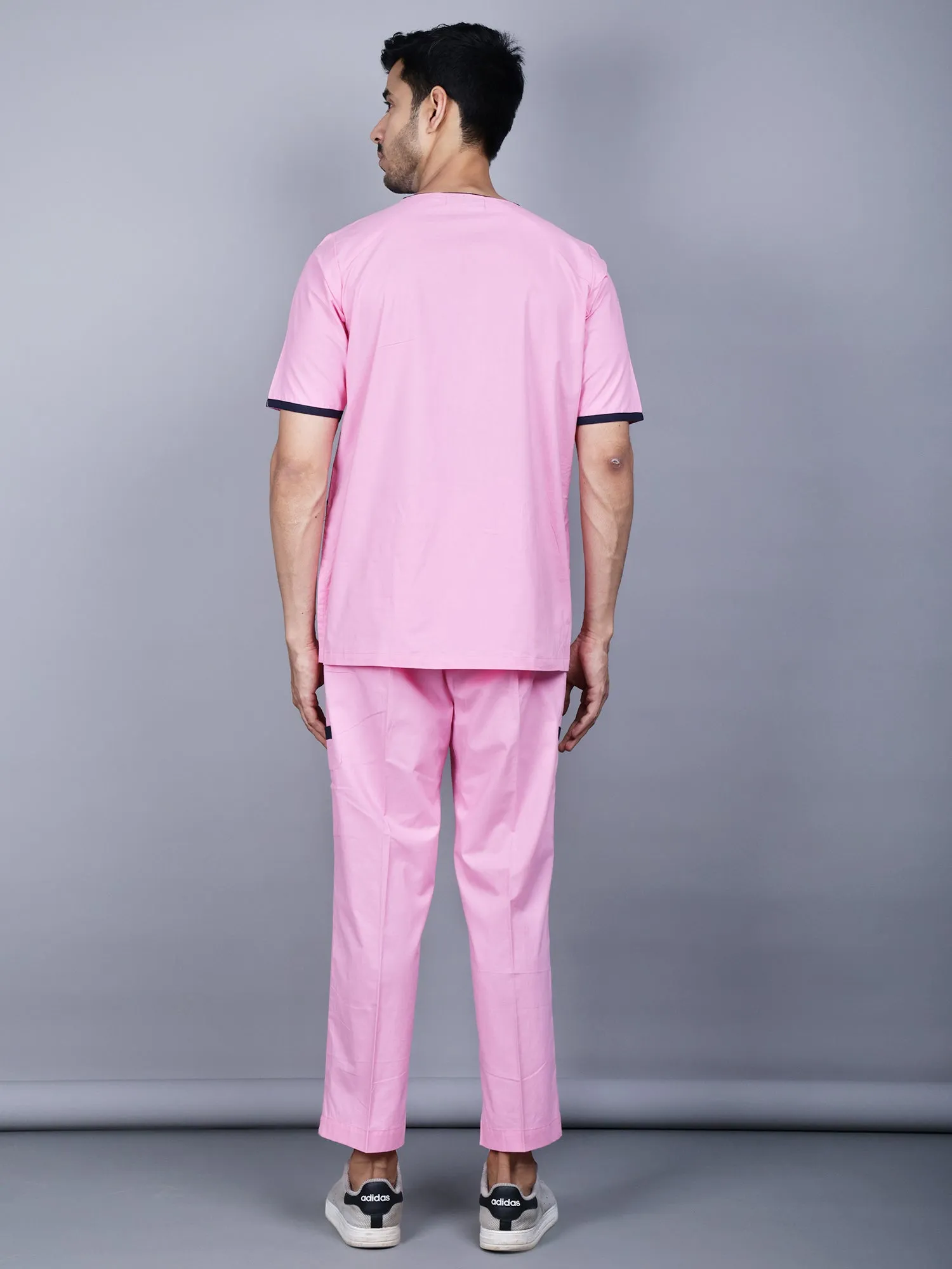 Ramajikk Medical Unisex Overlap V-Neck Design With Piping Scrub Suit