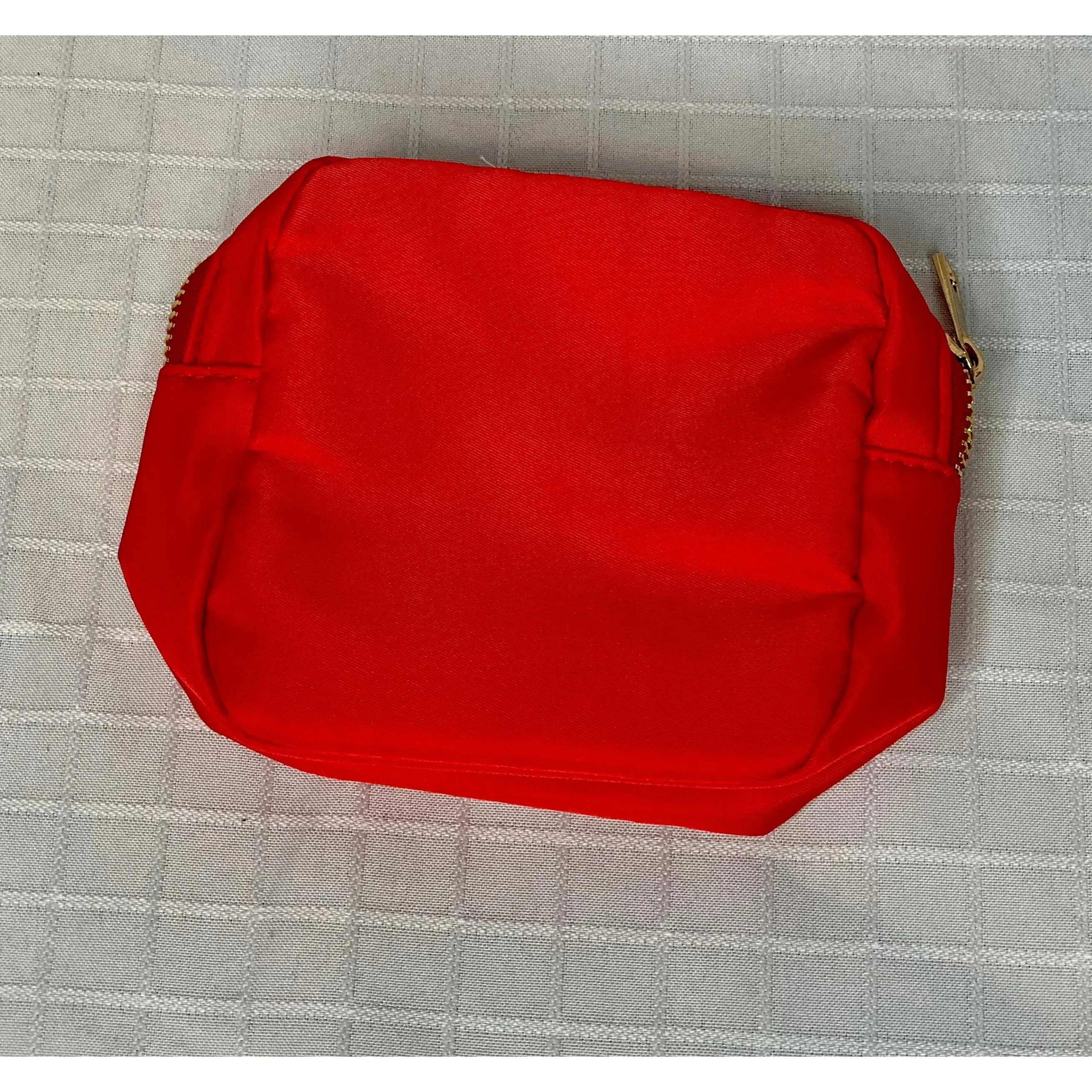 Red Mini Nylon Cosmetic Bag