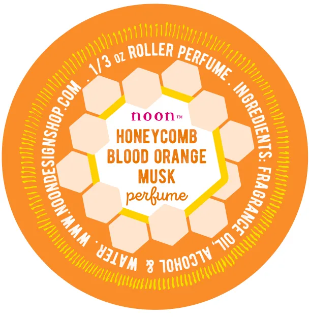 rollerball perfume . honeycomb, blood orange and Egyptian musk