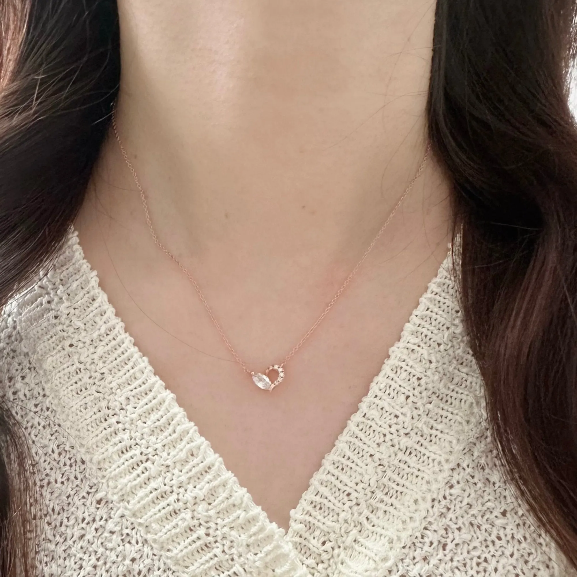 Rose Gold Pure Love Necklace