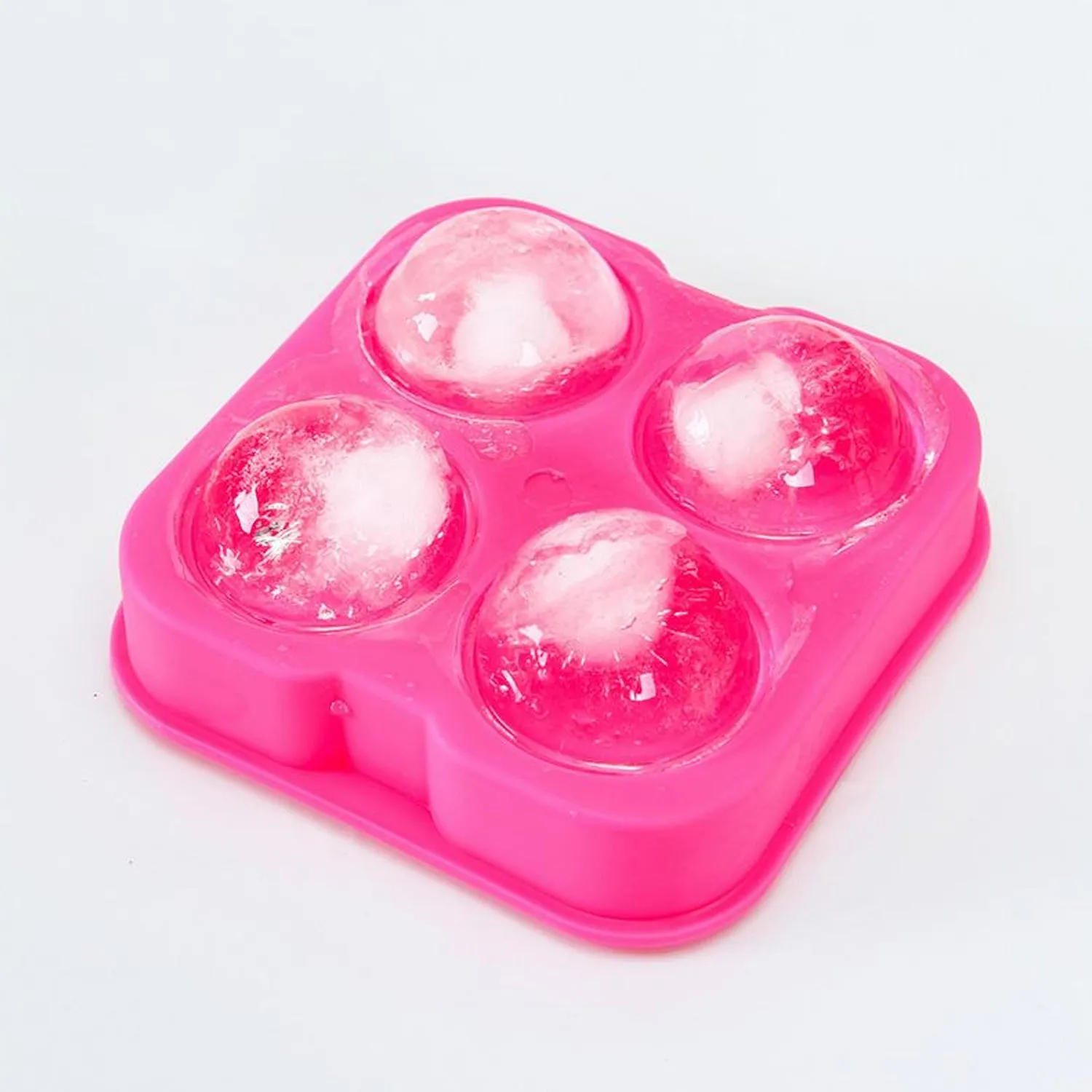 Round Ice Cube Tray for Whiskey - 4 Ball Mould