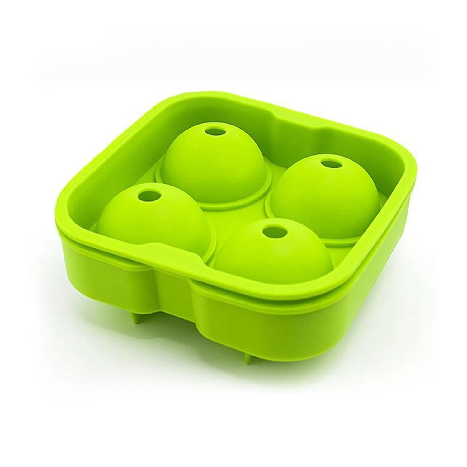 Round Ice Cube Tray for Whiskey - 4 Ball Mould
