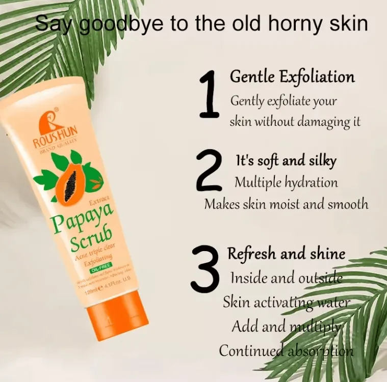 Roushun Papaya Whitening Cream   Scrub (Combo)