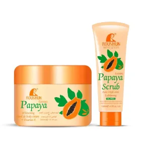 Roushun Papaya Whitening Cream   Scrub (Combo)