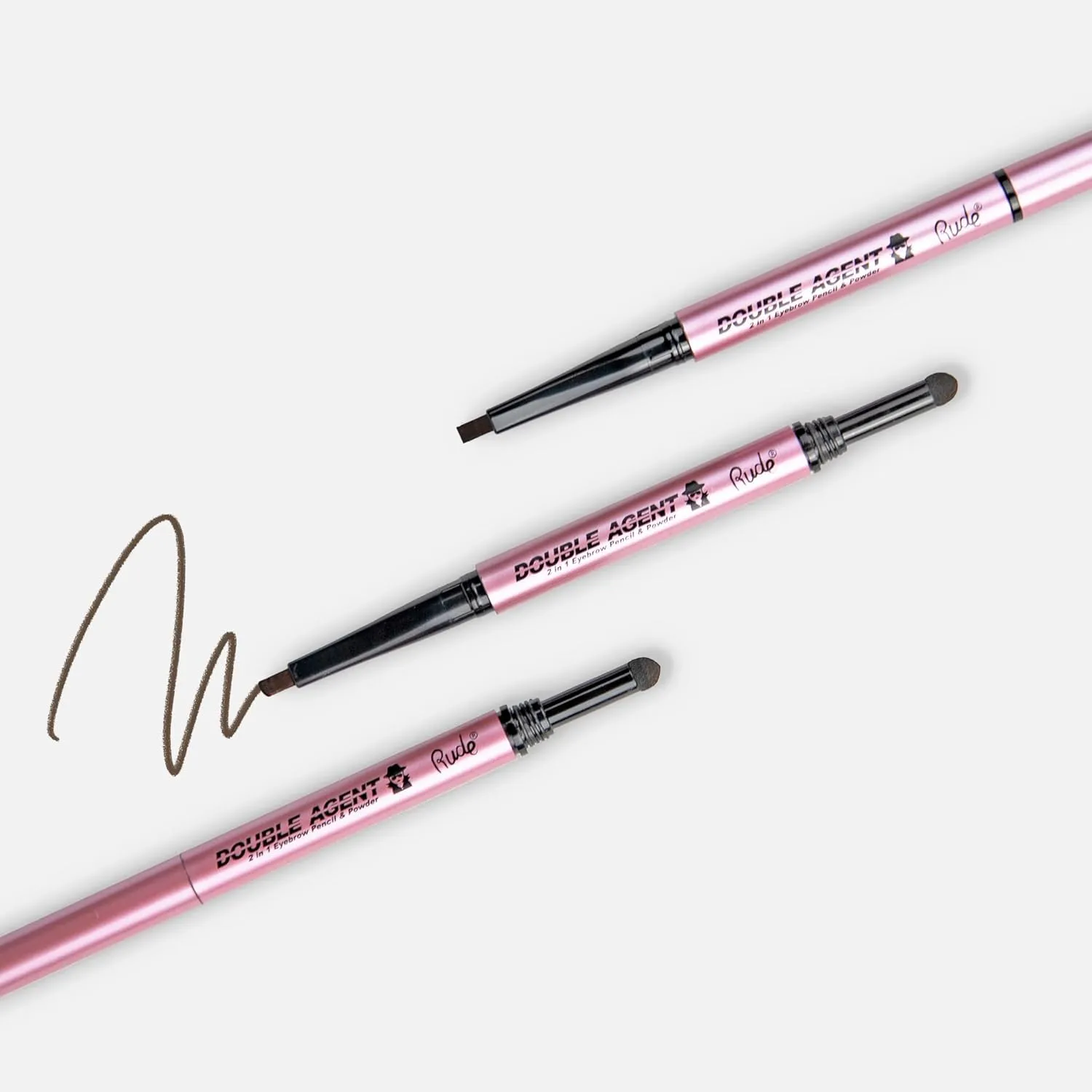 RUDE Double Agent 2 in 1 Eyebrow Pencil & Powder