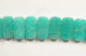 Russia Amazonite Light AA  -  20x10mm Double Drilled Rectangles  16"