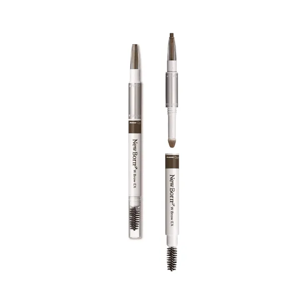 SANA New Born W Brow EX Eyebrow Pencil #B2 Grayish Brown 莎娜 柔和三用眉彩笔 #B2 灰棕色