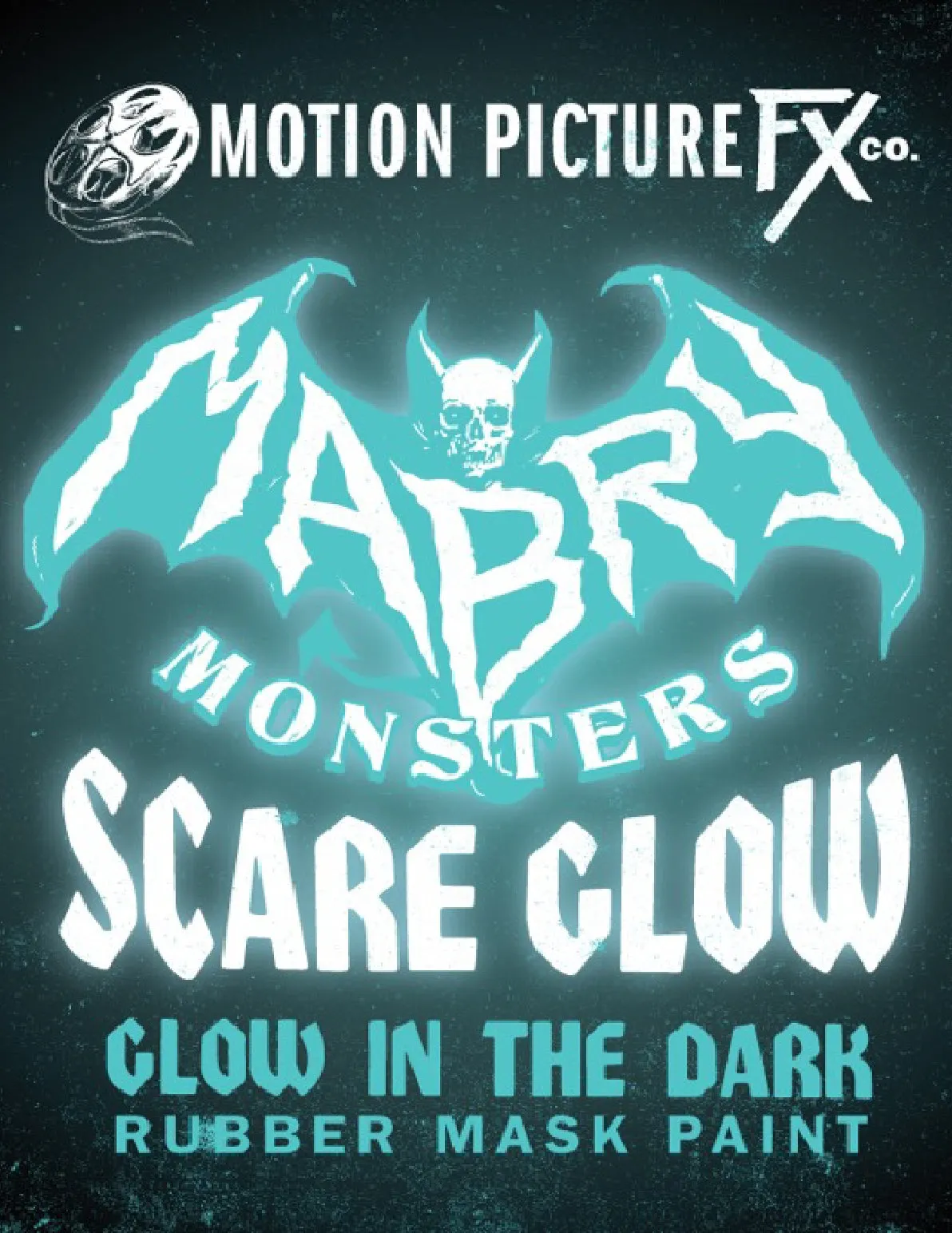 SCARE GLOW  "GLOW IN THE DARK"  Rubber Mask Paint 4 oz.