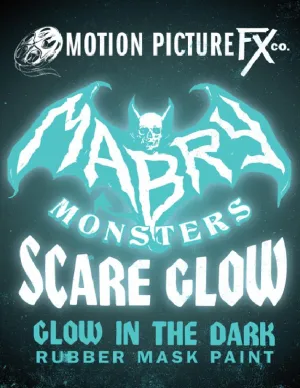 SCARE GLOW  "GLOW IN THE DARK"  Rubber Mask Paint 4 oz.
