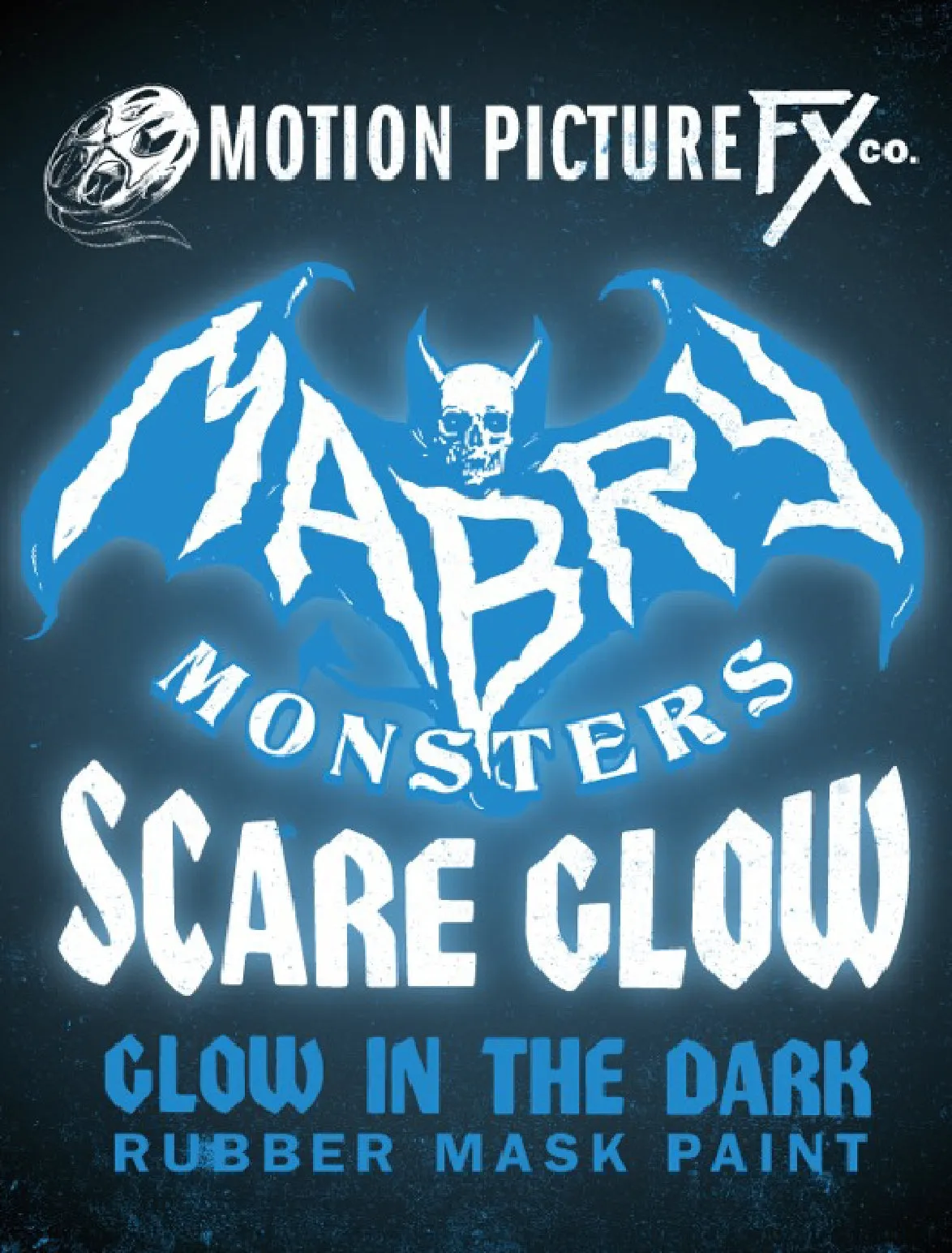 SCARE GLOW  "GLOW IN THE DARK"  Rubber Mask Paint 4 oz.