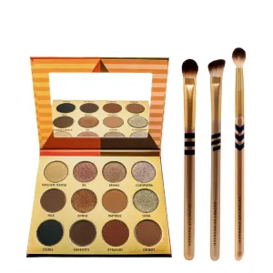 Secret of Pharaoh 12 shades Eye Shadow Palette & Brush Kit