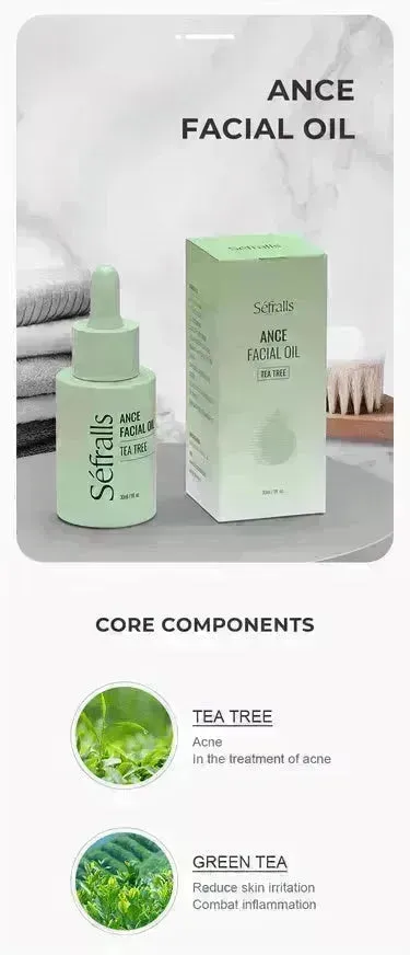 Sefralls Tea Tree Facial  Acne Oil Desalinates Acne Marks Hydrating Cleaning Skin Facial Oil 30ml