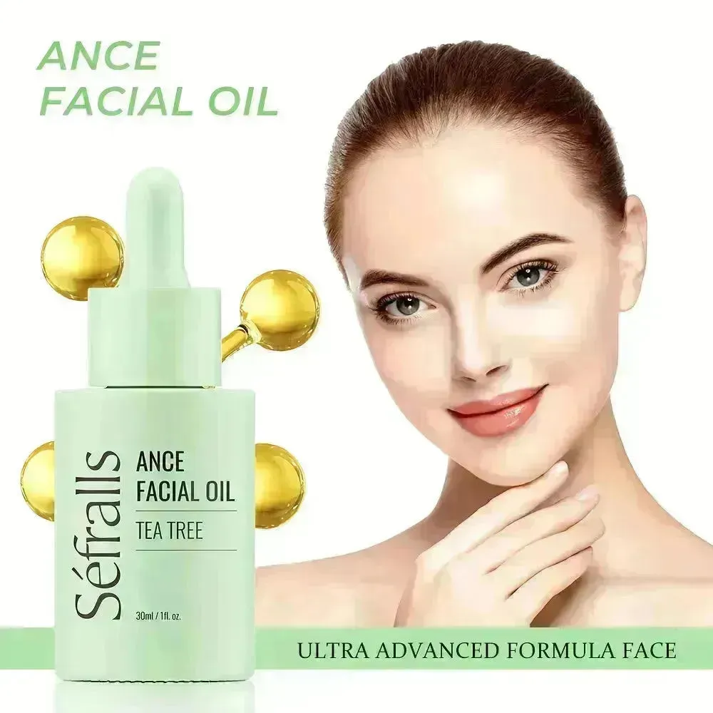 Sefralls Tea Tree Facial  Acne Oil Desalinates Acne Marks Hydrating Cleaning Skin Facial Oil 30ml