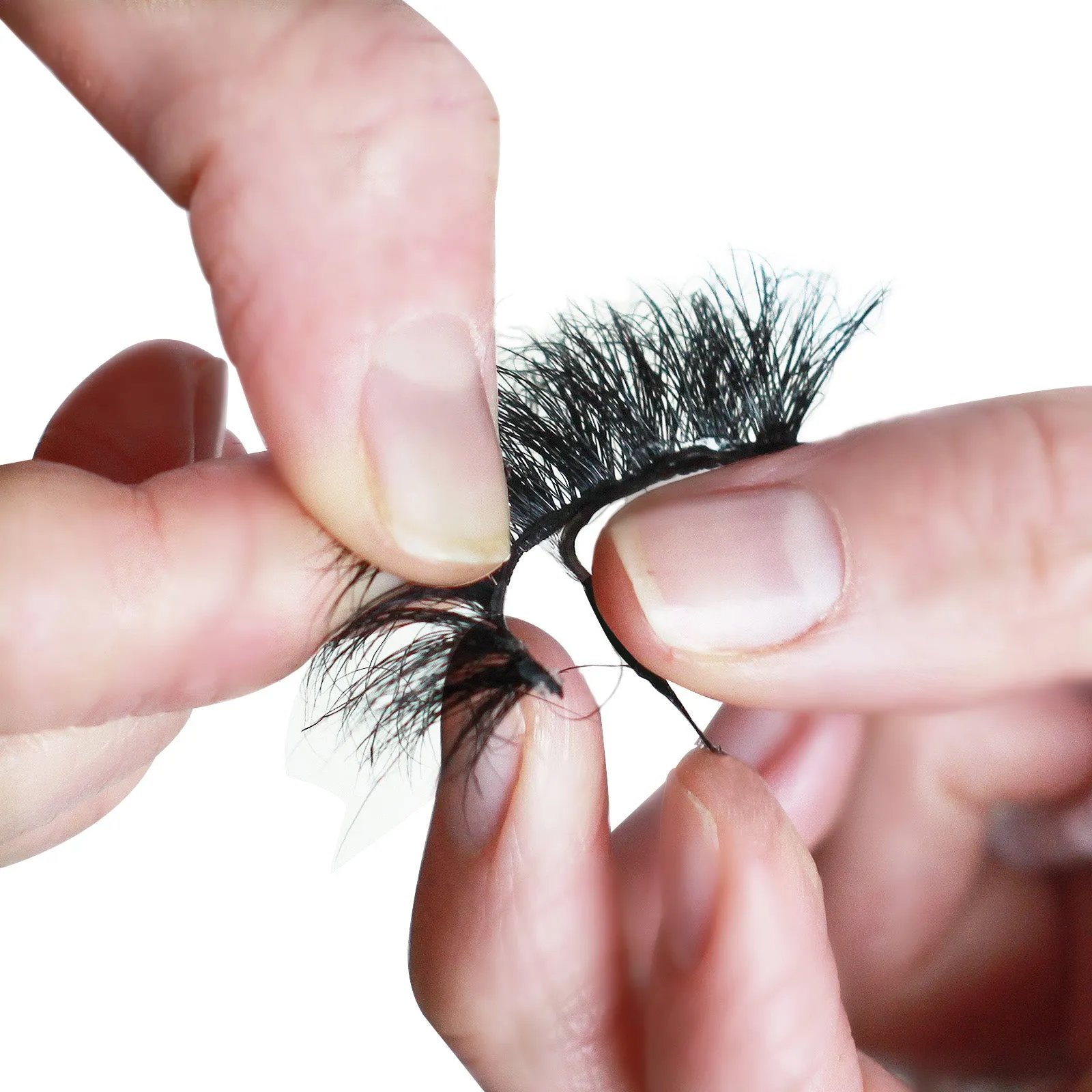 Self-Adhesive Real Mink Eyelashes Set Including 2 Pairs of Mink Lashes,1 Tweezer and 4 Pack of Self-adhesive Lash Strips