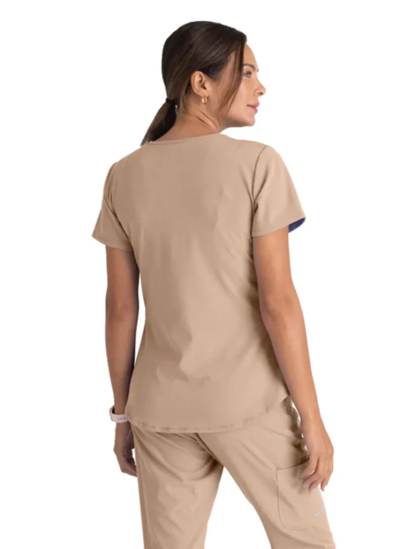 Skechers™ by Barco Breeze 3-Pocket Curved V-Neck Scrub Top