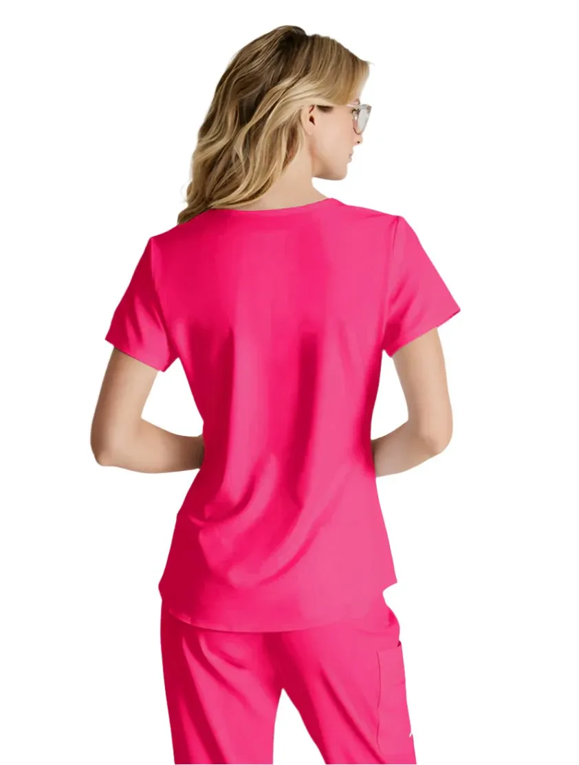 Skechers™ by Barco Breeze 3-Pocket Curved V-Neck Scrub Top