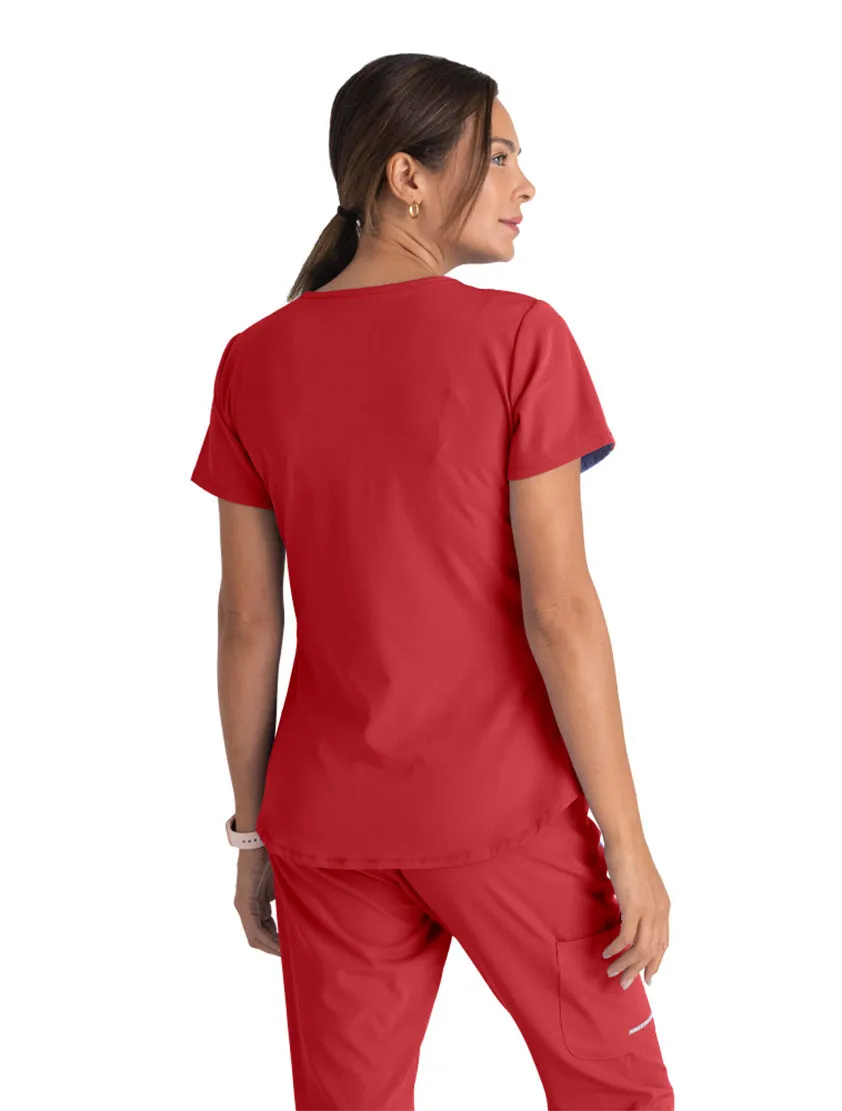 Skechers™ by Barco Breeze 3-Pocket Curved V-Neck Scrub Top