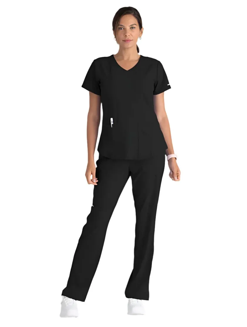 Skechers™ by Barco Breeze 3-Pocket Curved V-Neck Scrub Top