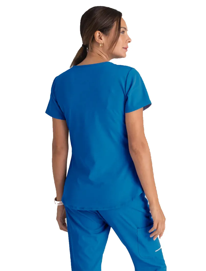 Skechers™ by Barco Breeze 3-Pocket Curved V-Neck Scrub Top