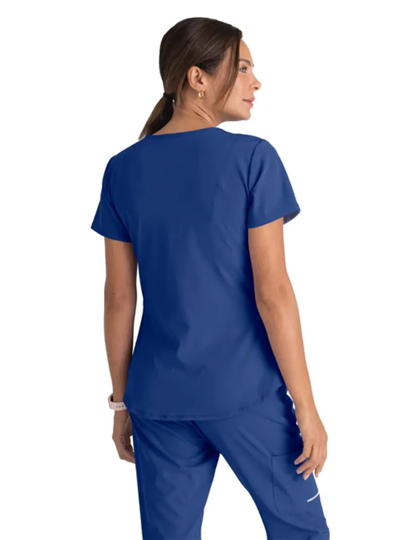 Skechers™ by Barco Breeze 3-Pocket Curved V-Neck Scrub Top