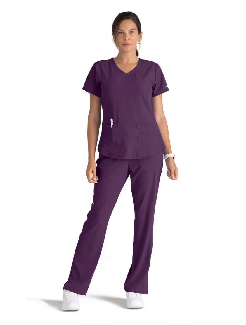 Skechers™ by Barco Breeze 3-Pocket Curved V-Neck Scrub Top